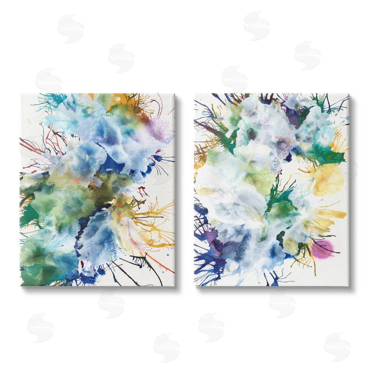 Jodi Fuchs Modern Urban Rainbow Splatter Canvas Wall Art Print