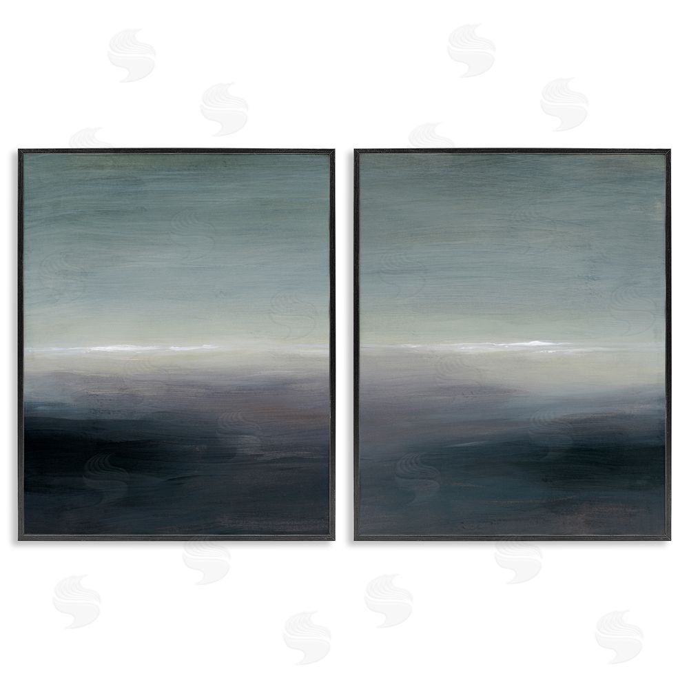 Grace Popp Dark Horizon Landscape Scene Black Framed Giclee Wall Art Print