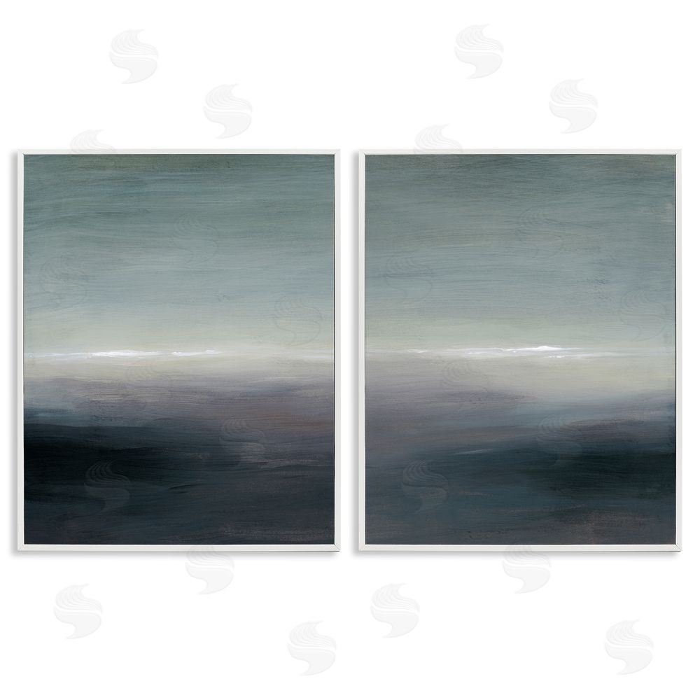 Grace Popp Dark Horizon Landscape Scene White Framed Giclee Wall Art Print