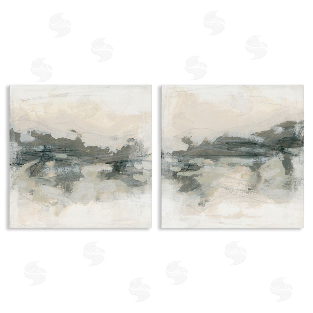 June Erica Vess Modern Abstract Scribble Composition Canvas Wall Art Print