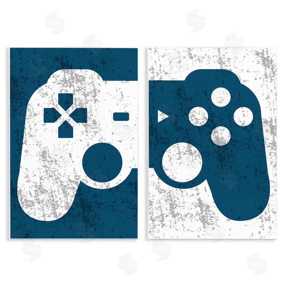 Kim Allen Video Gaming Controller Silhouette Wooden Wall Plaque Art Print
