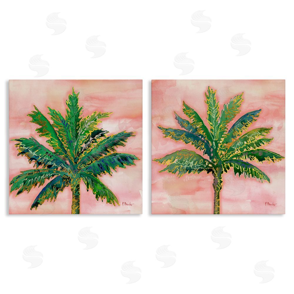 Paul Brent Tropical Palm Trees Glam Detail Canvas Wall Art Print