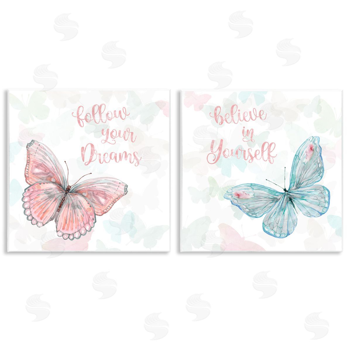 Believe In Dreams Butterflies Wood Plaque Wall Art, Home Decor by Carol Robinson