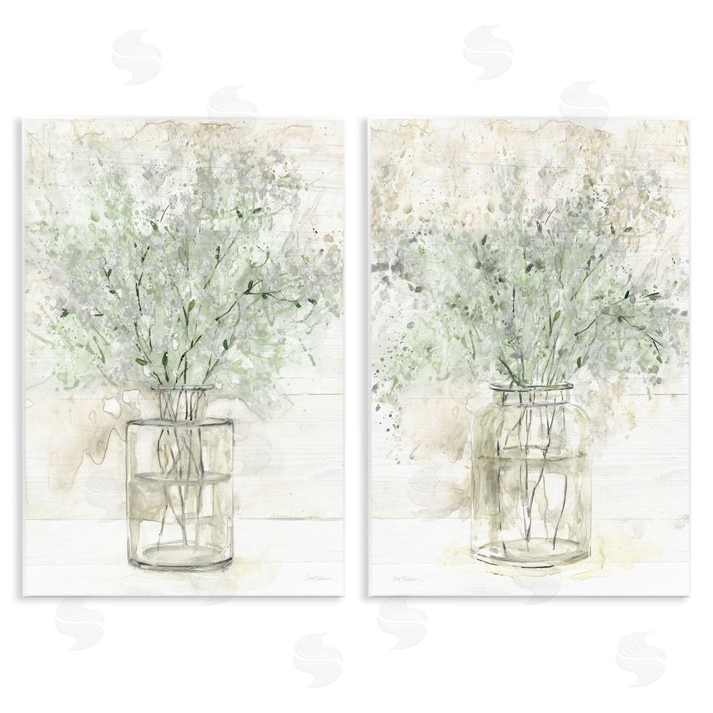 Carol Robinson Country Florals Delicate Blooming Bouquet Wooden Wall Plaque Art Print