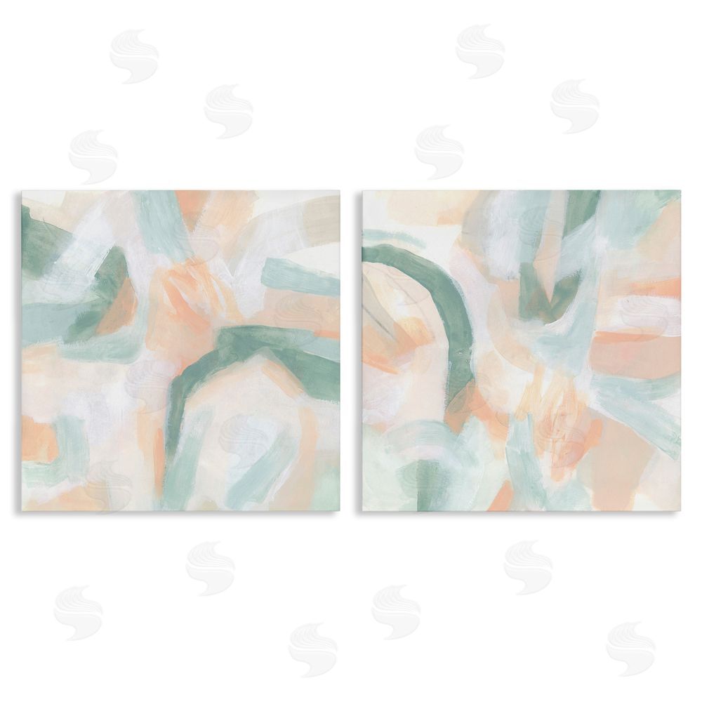 June Erica Vess Contemporary Pastel Collage Abstract Canvas Wall Art Print