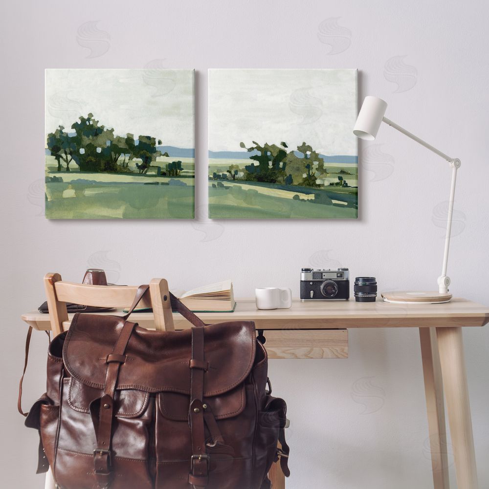 Emma Caroline Countryside Grassland Nature Landscape Canvas Wall Art Print in Room