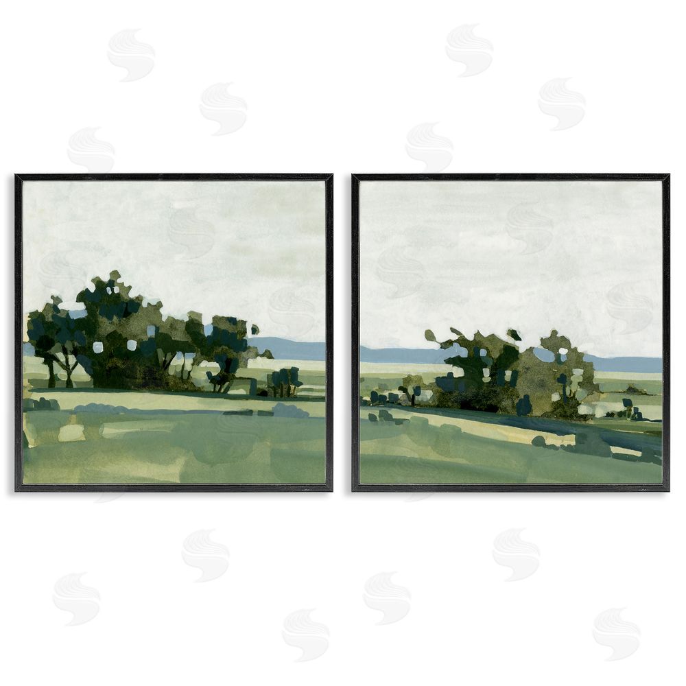 Emma Caroline Countryside Grassland Nature Landscape Black Framed Giclee Wall Art Print