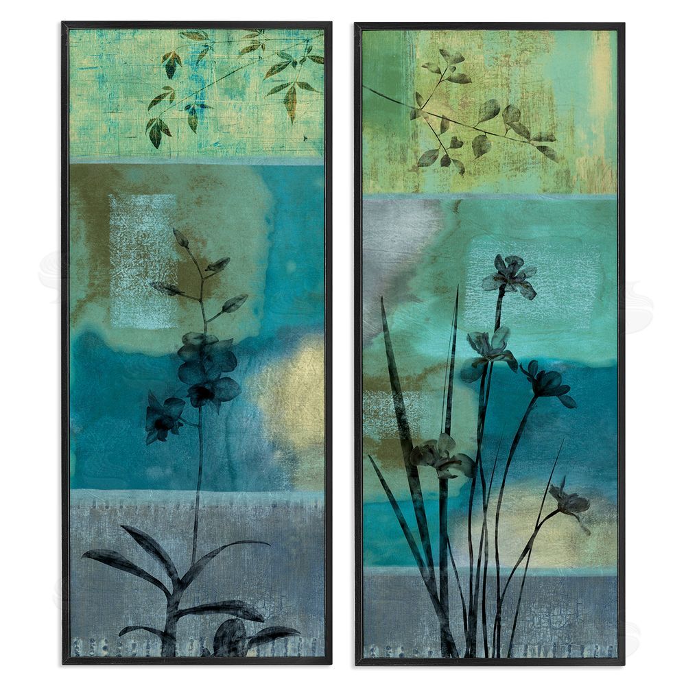 Chris Donovan Contemporary Blooming Orchid Sprouts Black Framed Giclee Wall Art Print