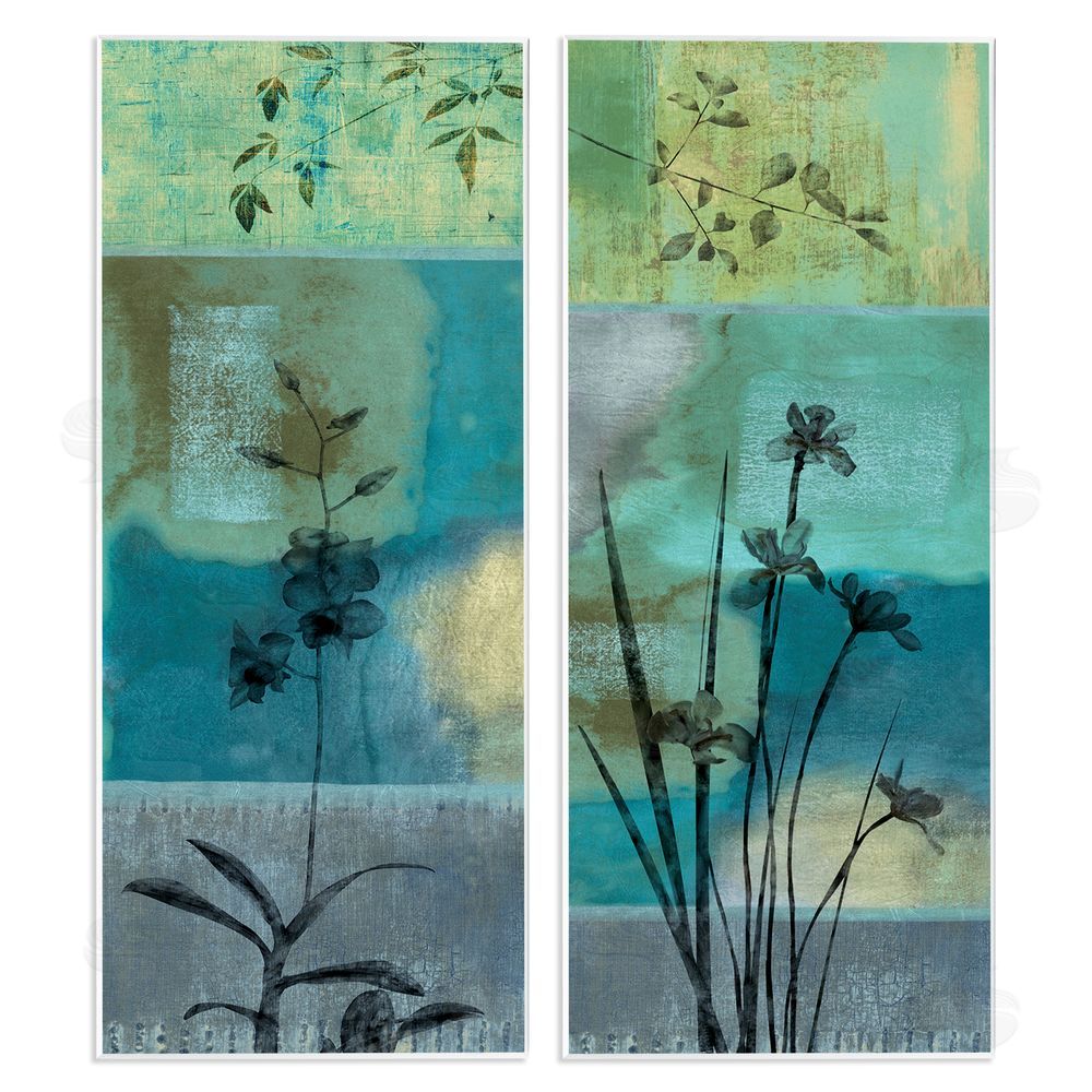 Chris Donovan Contemporary Blooming Orchid Sprouts Wooden Wall Plaque Art Print