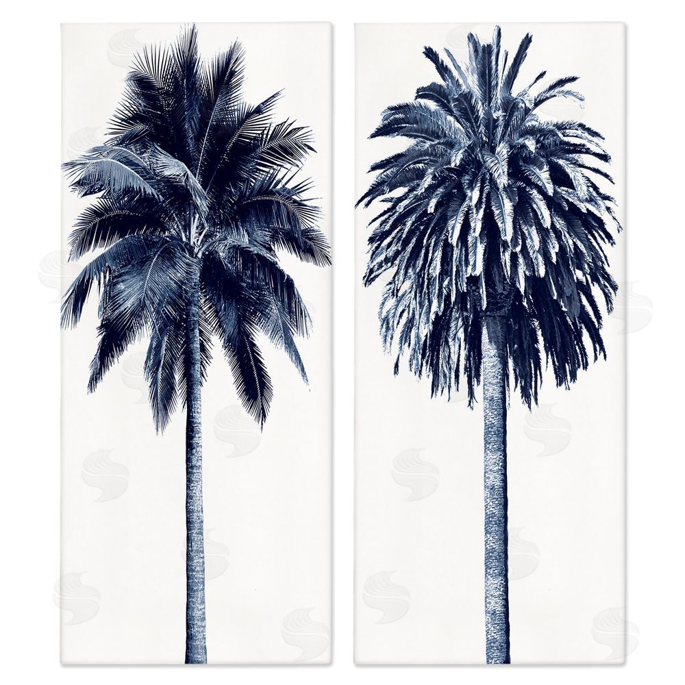 Devon Davis Modern Summer Palms Detailed Nature Canvas Wall Art Print