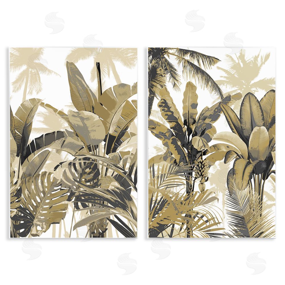 Kristen Drew Tropical Jungle Plants Vegetation Wooden Wall Plaque Art Print
