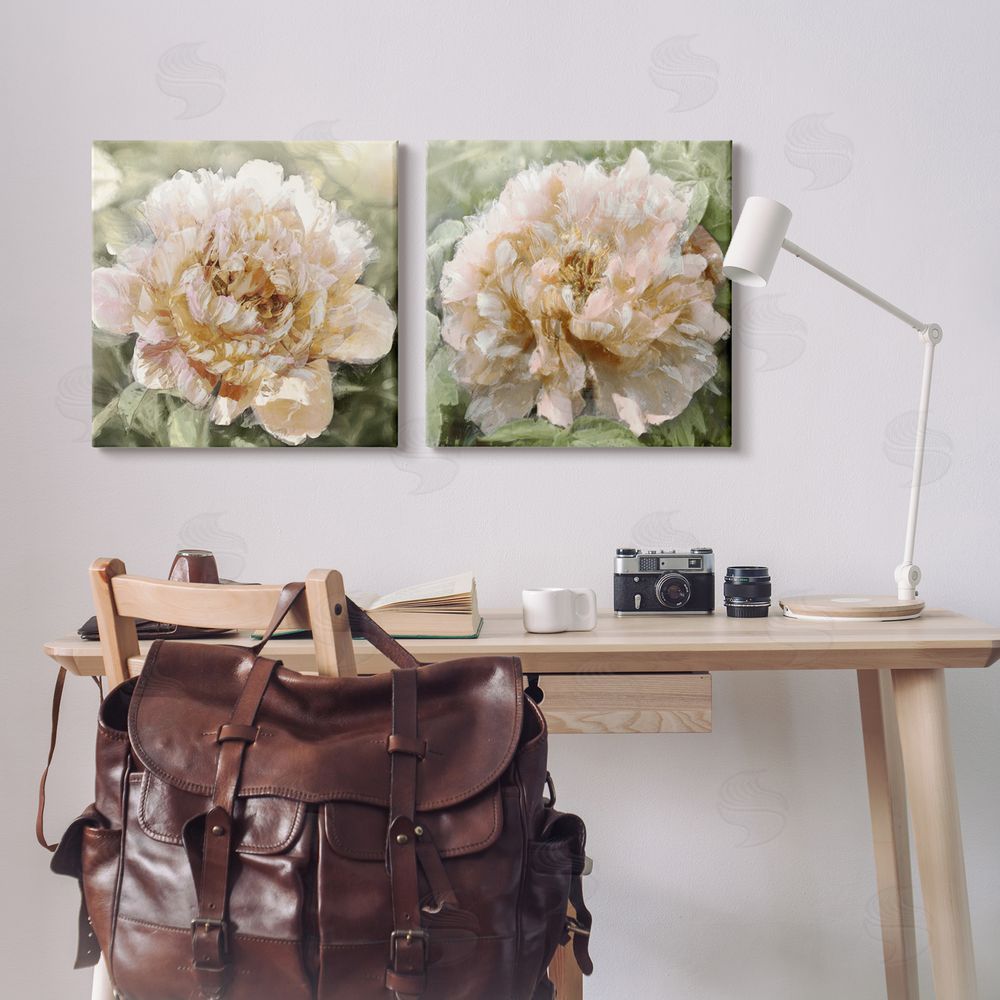 Shawna Sullivan Carnation Plant Blooming Garden Canvas Wall Art Print in Room