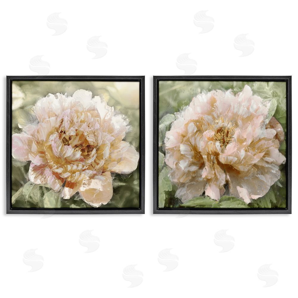 Shawna Sullivan Carnation Plant Blooming Garden Black Floating Frame Canvas Wall Art Print