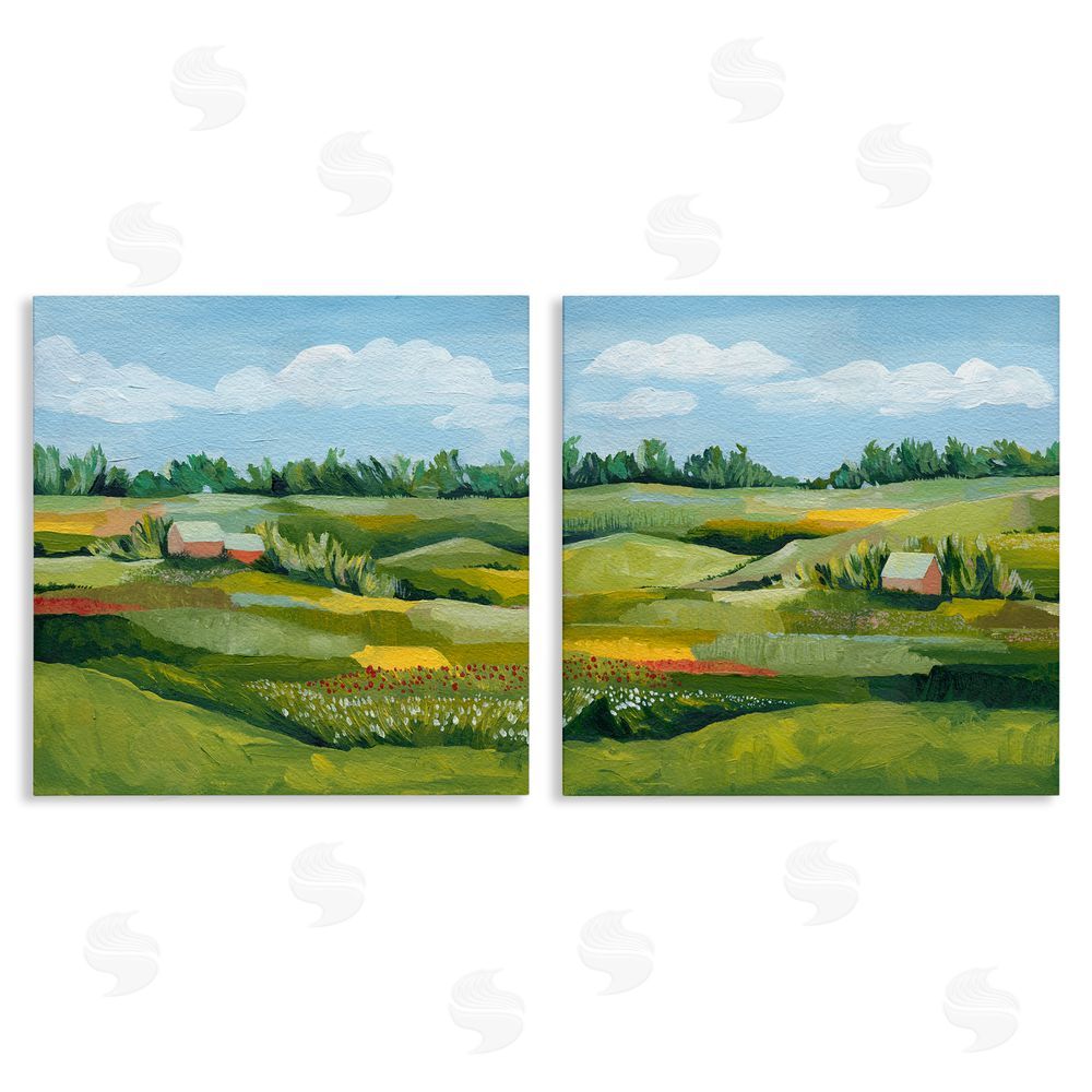 Grace Popp Rural Country Farm Pastures Canvas Wall Art Print