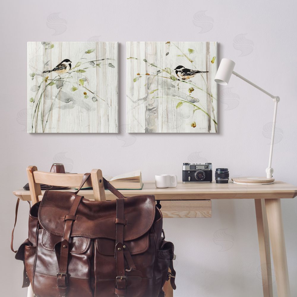 Sally Swatland Perched Birds Country Botanicals Canvas Wall Art Print in Room