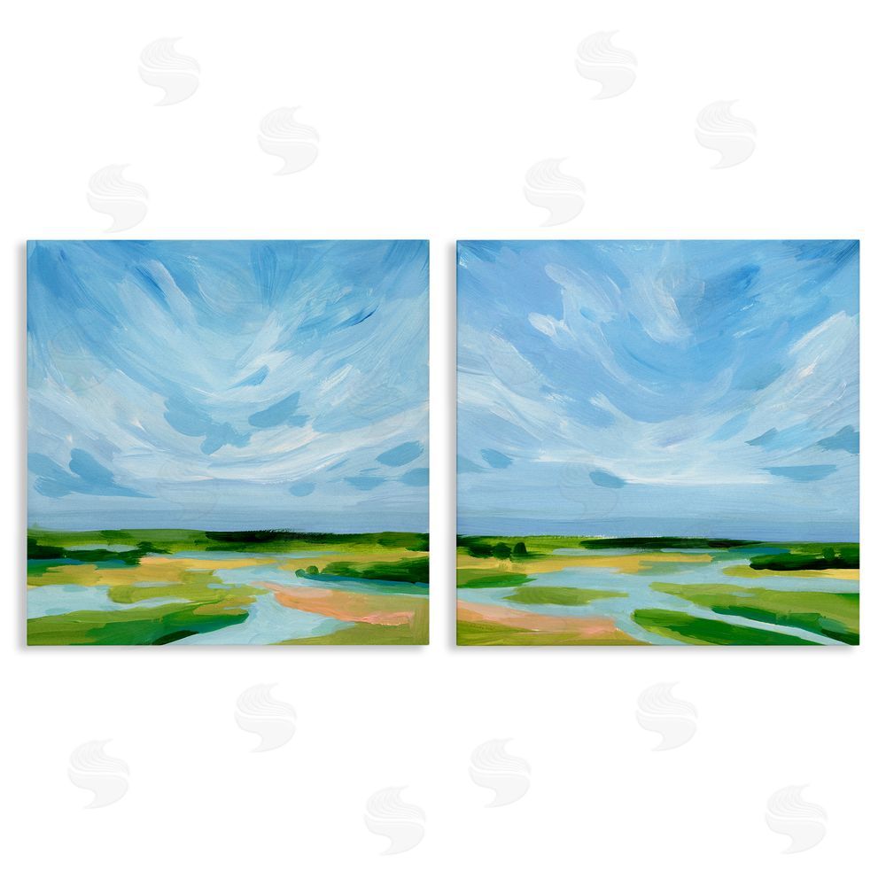 Victoria Barnes River Landscape Painting Canvas Wall Art Print