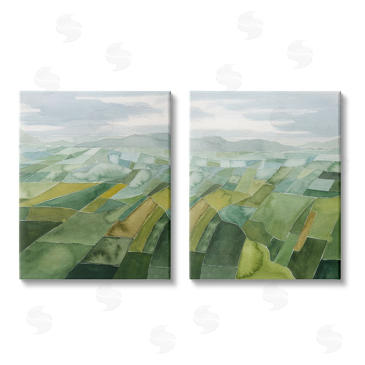 Grace Popp Abstract Farmland Landscape Canvas Wall Art Print