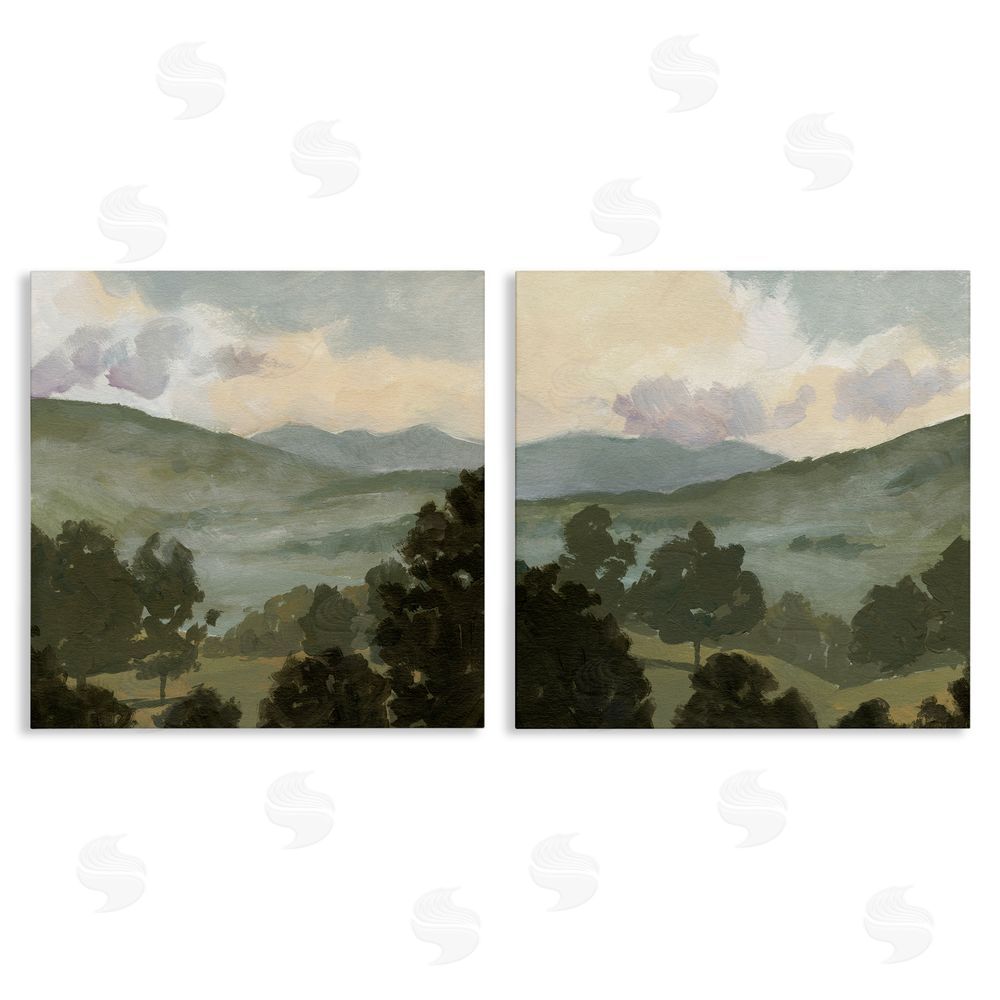 Victoria Barnes Rural Hills Landscape Canvas Wall Art Print