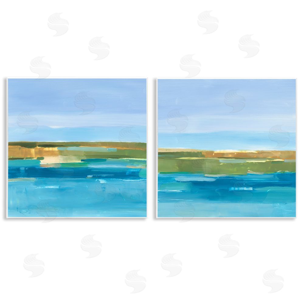 Ethan Harper Abstract Ocean Landscape Wooden Wall Plaque Art Print