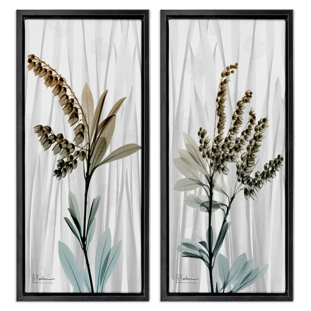 Albert Koetsier Modern Snowdrops Flowers Black Floating Frame Canvas Wall Art Print