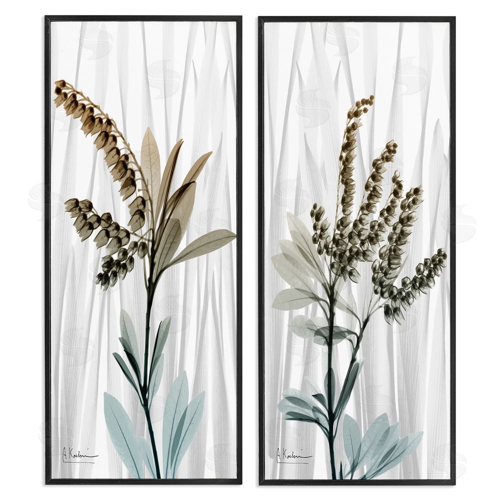 Albert Koetsier Modern Snowdrops Flowers Black Framed Giclee Wall Art Print