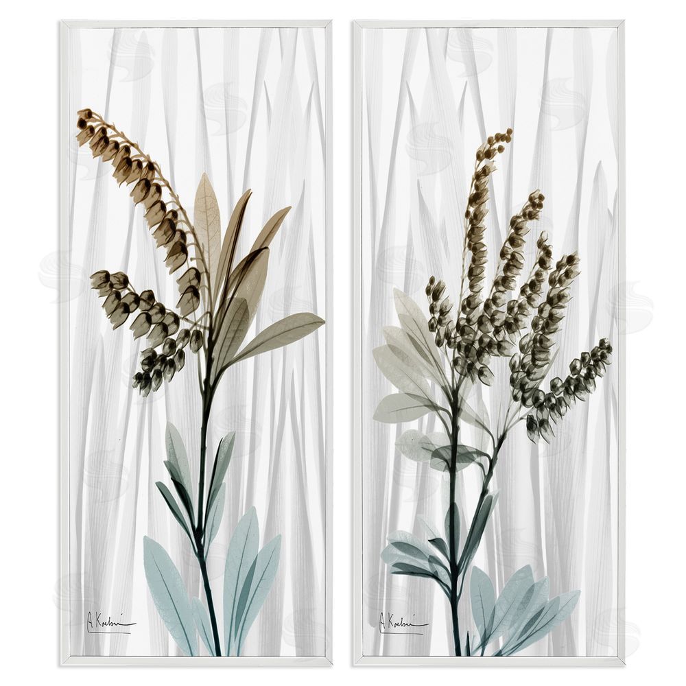 Albert Koetsier Modern Snowdrops Flowers White Framed Giclee Wall Art Print