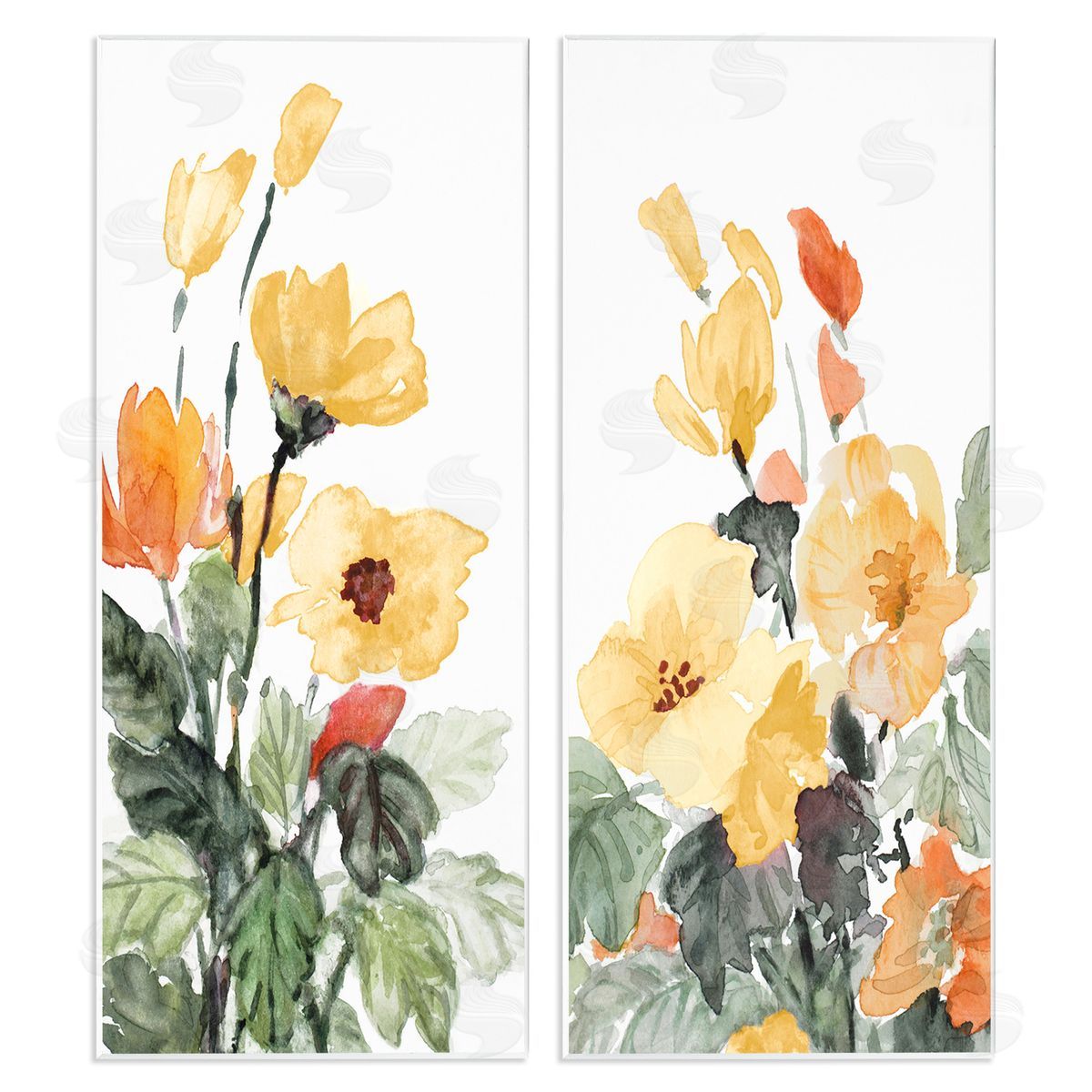 Yellow Spring Flowers Wood Plaque Wall Art, Home Decor by Lanie Loreth