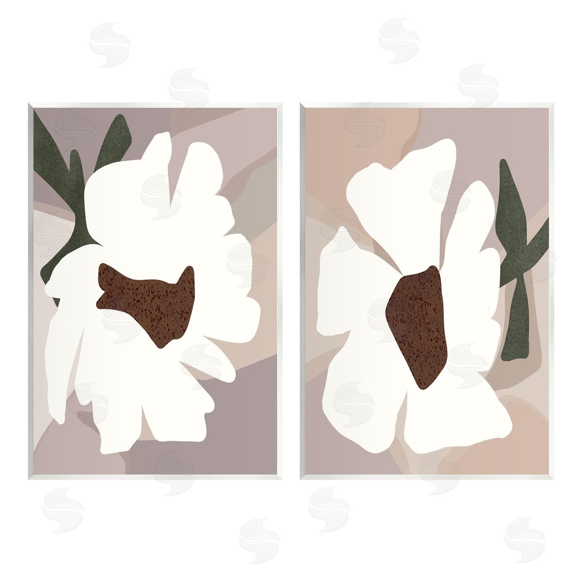 Regina Moore Abstract White Daisies Wall Plaque Art