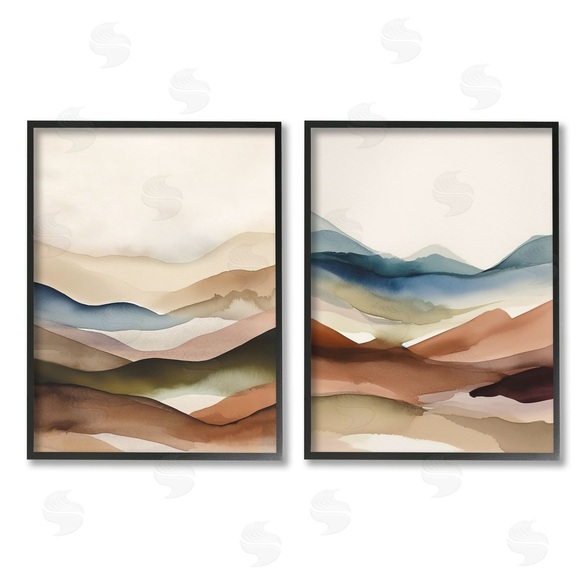 Andrea Haase Abstract Desert Dunes Black Framed Giclee Wall Art