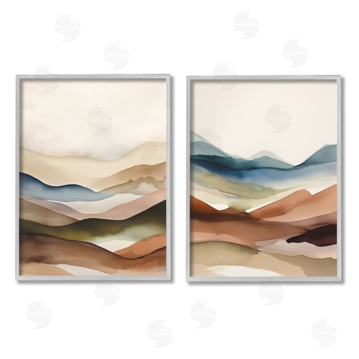 Andrea Haase Abstract Desert Dunes Gray Framed Giclee Wall Art