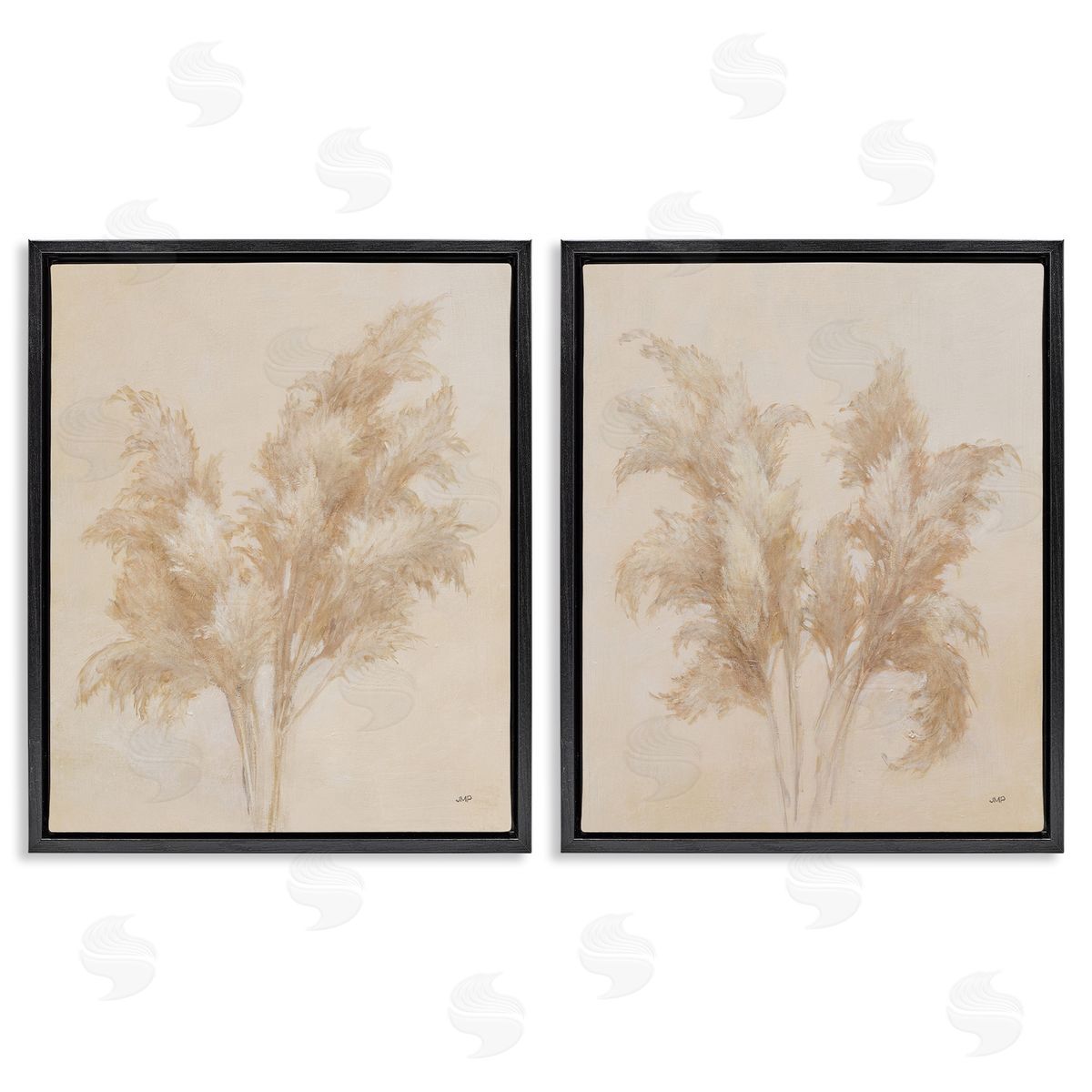 Julia Purinton Rural Reeds Studies Black Floating Frame Canvas Wall Art Print