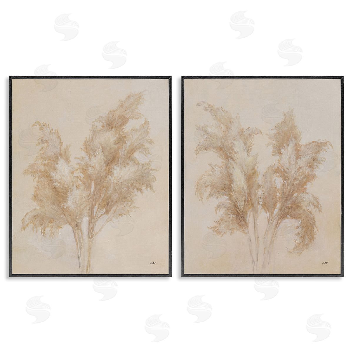 Julia Purinton Rural Reeds Studies Black Framed Giclee Wall Art Print