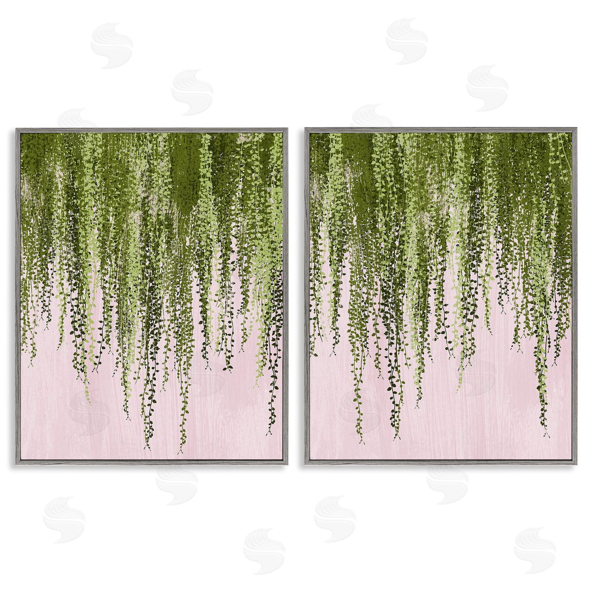 Grace Popp Natural Falling Ivy Gray Framed Giclee Wall Art Print