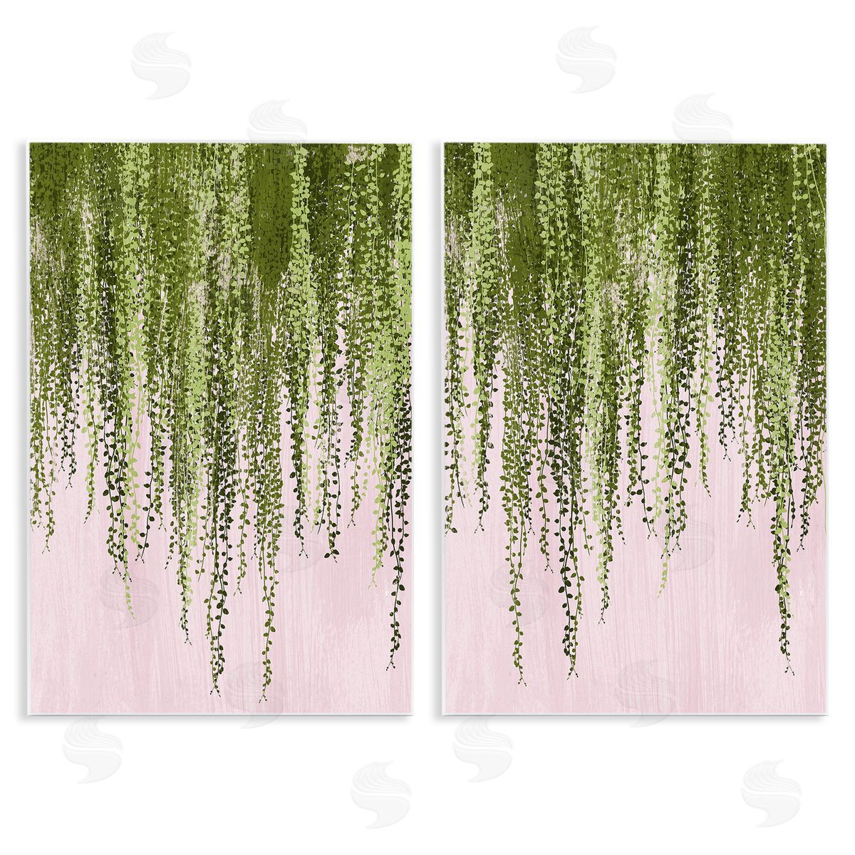 Grace Popp Natural Falling Ivy Wooden Wall Plaque Art Print