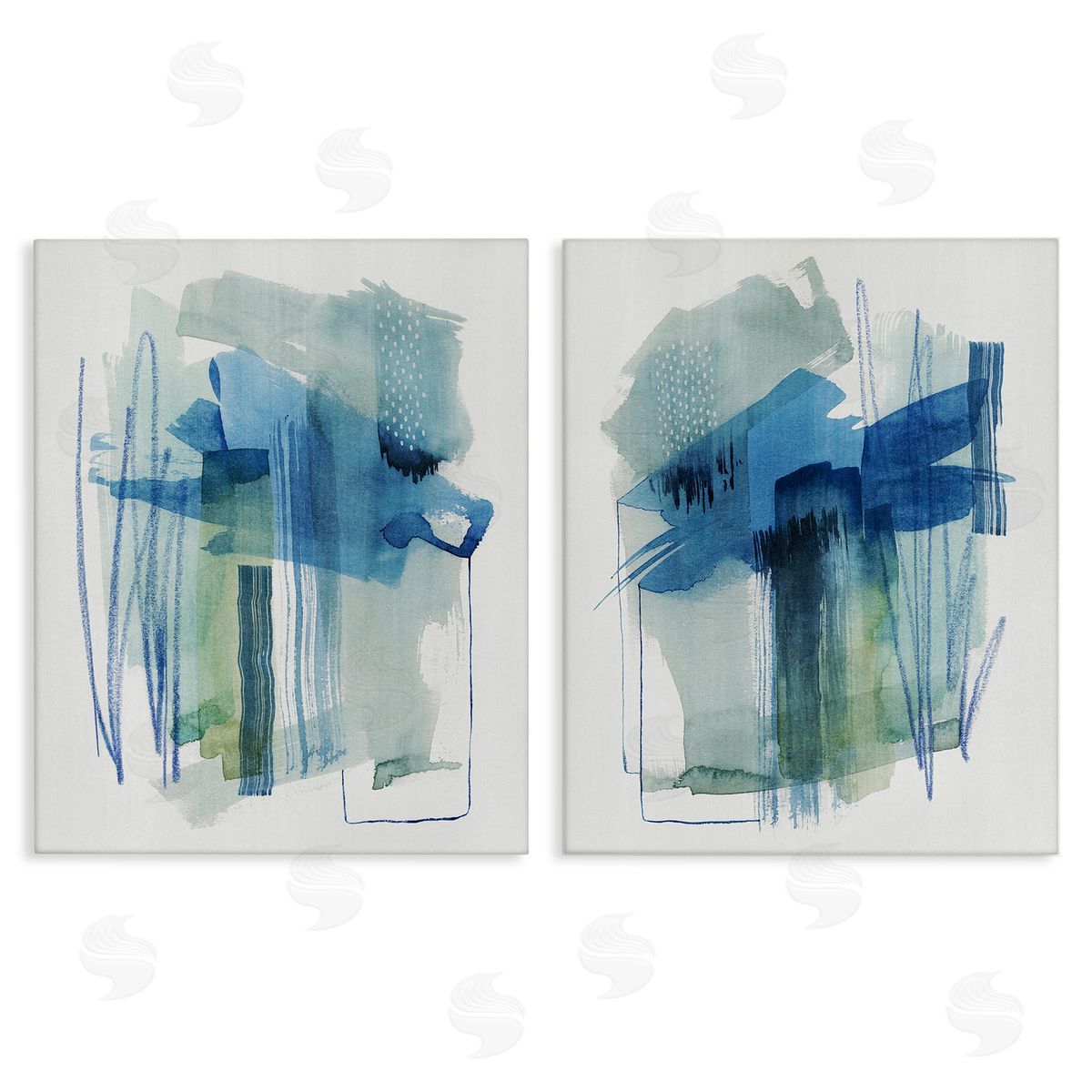 Grace Popp Chaotic Brushed Watercolor Canvas Wall Art Print