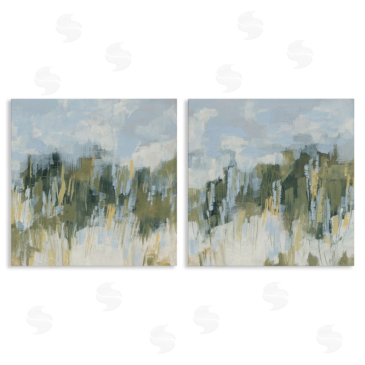 June Erica Vess Abstract Brushed Landscape Canvas Wall Art Print