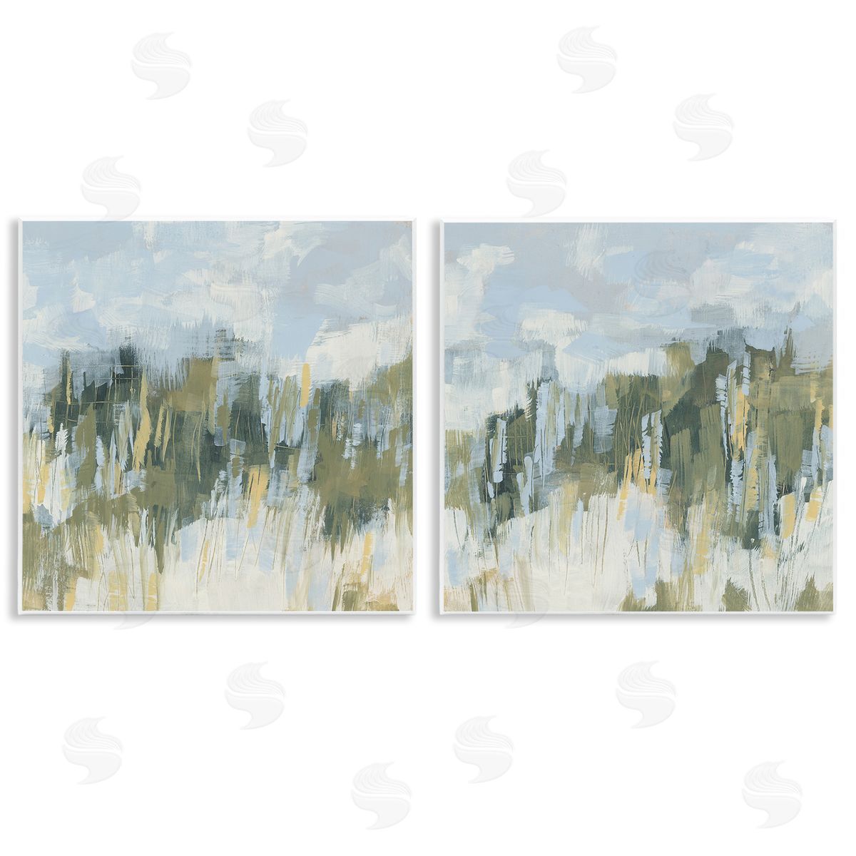 June Erica Vess Abstract Brushed Landscape Wooden Wall Plaque Art Print