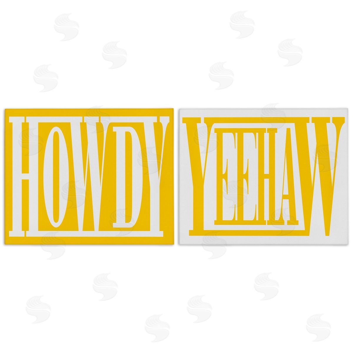 Grace Popp Yellow Howdy & Yeehaw Canvas Wall Art Print