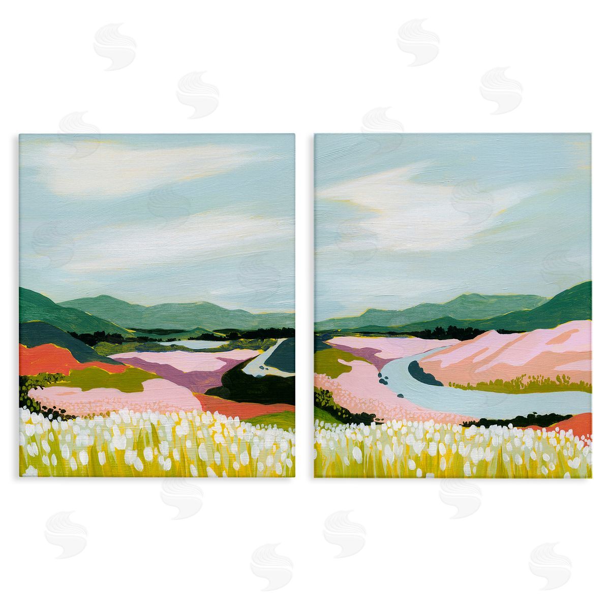 Grace Popp Mountain Valley Meadow Canvas Wall Art Print