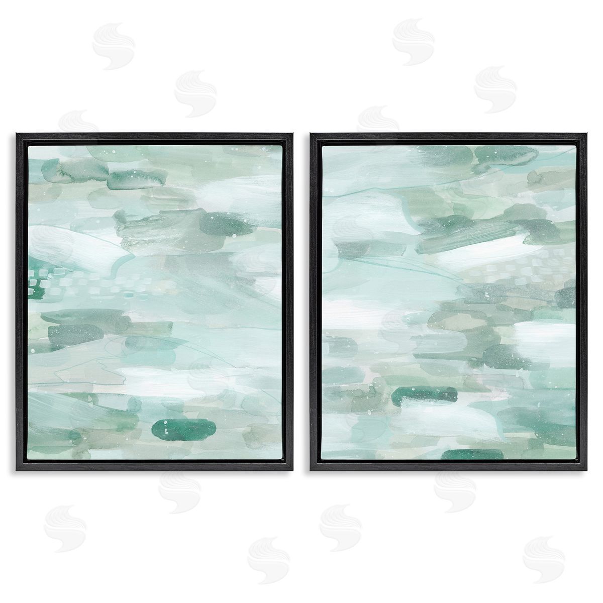 Grace Popp Beachy Abstract Pattern Black Floating Frame Canvas Wall Art Print