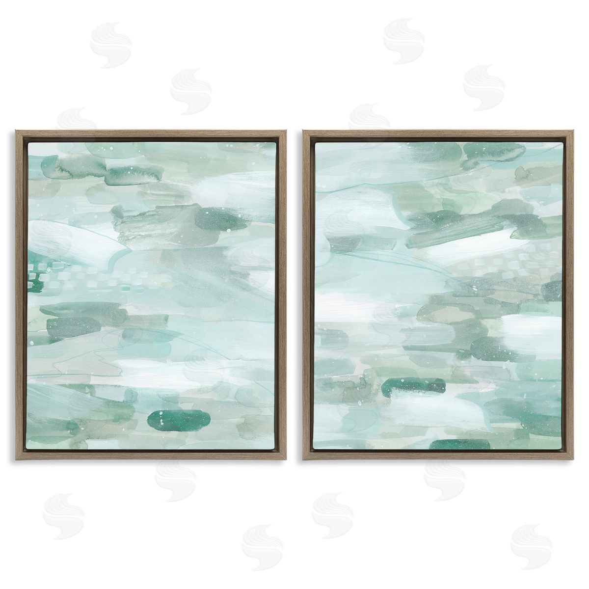 Grace Popp Beachy Abstract Pattern Brown Floating Frame Canvas Wall Art Print