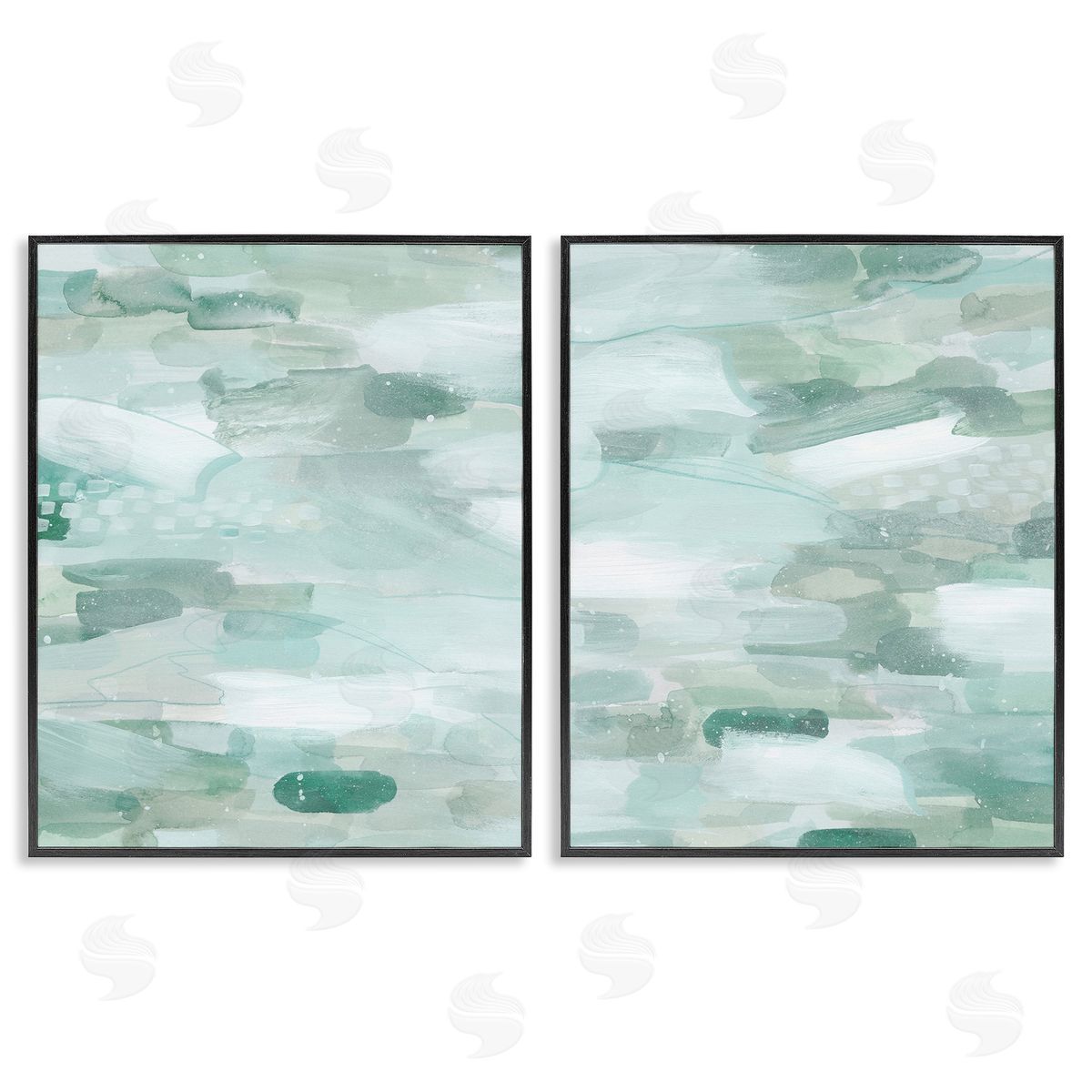 Grace Popp Beachy Abstract Pattern Black Framed Giclee Wall Art Print
