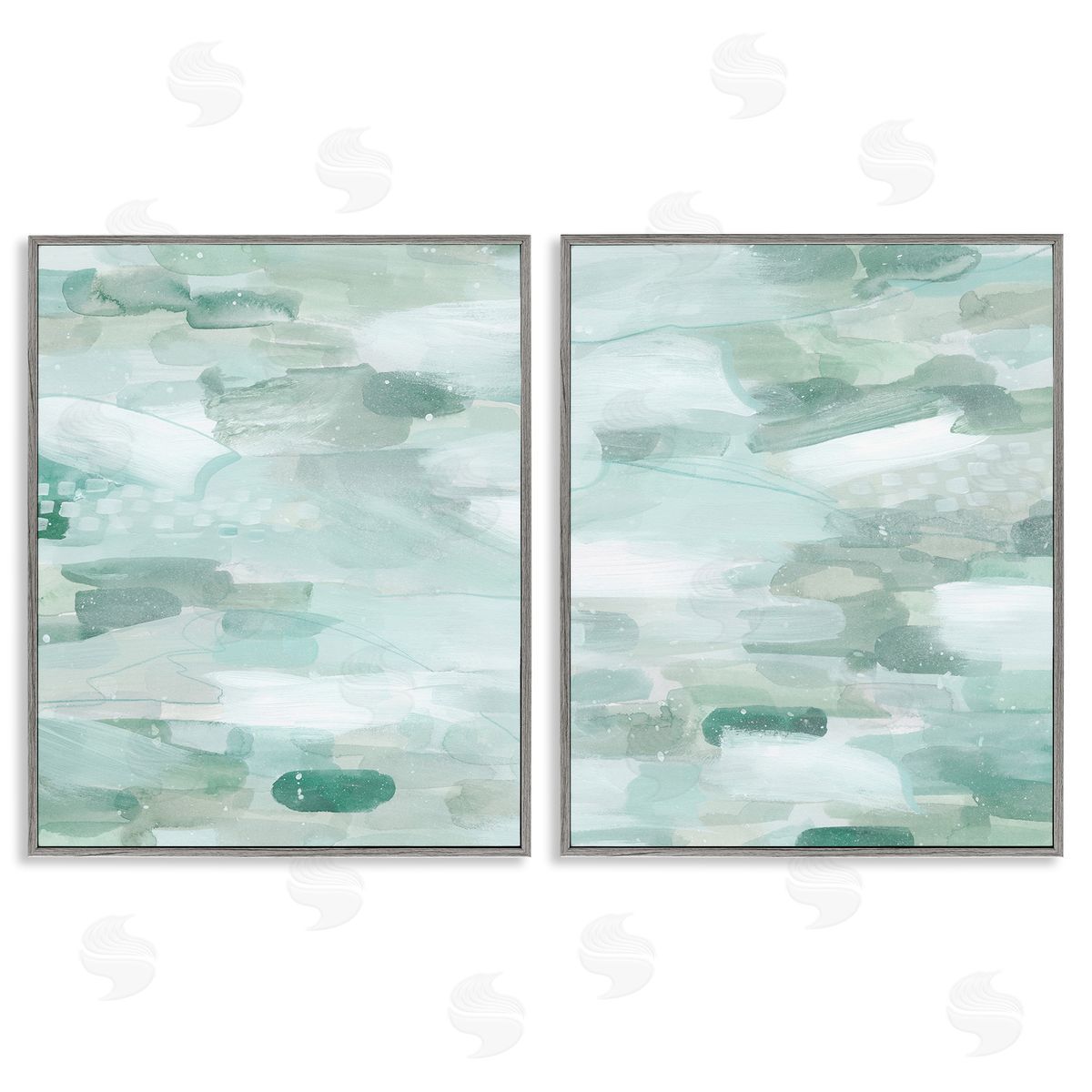 Grace Popp Beachy Abstract Pattern Gray Framed Giclee Wall Art Print