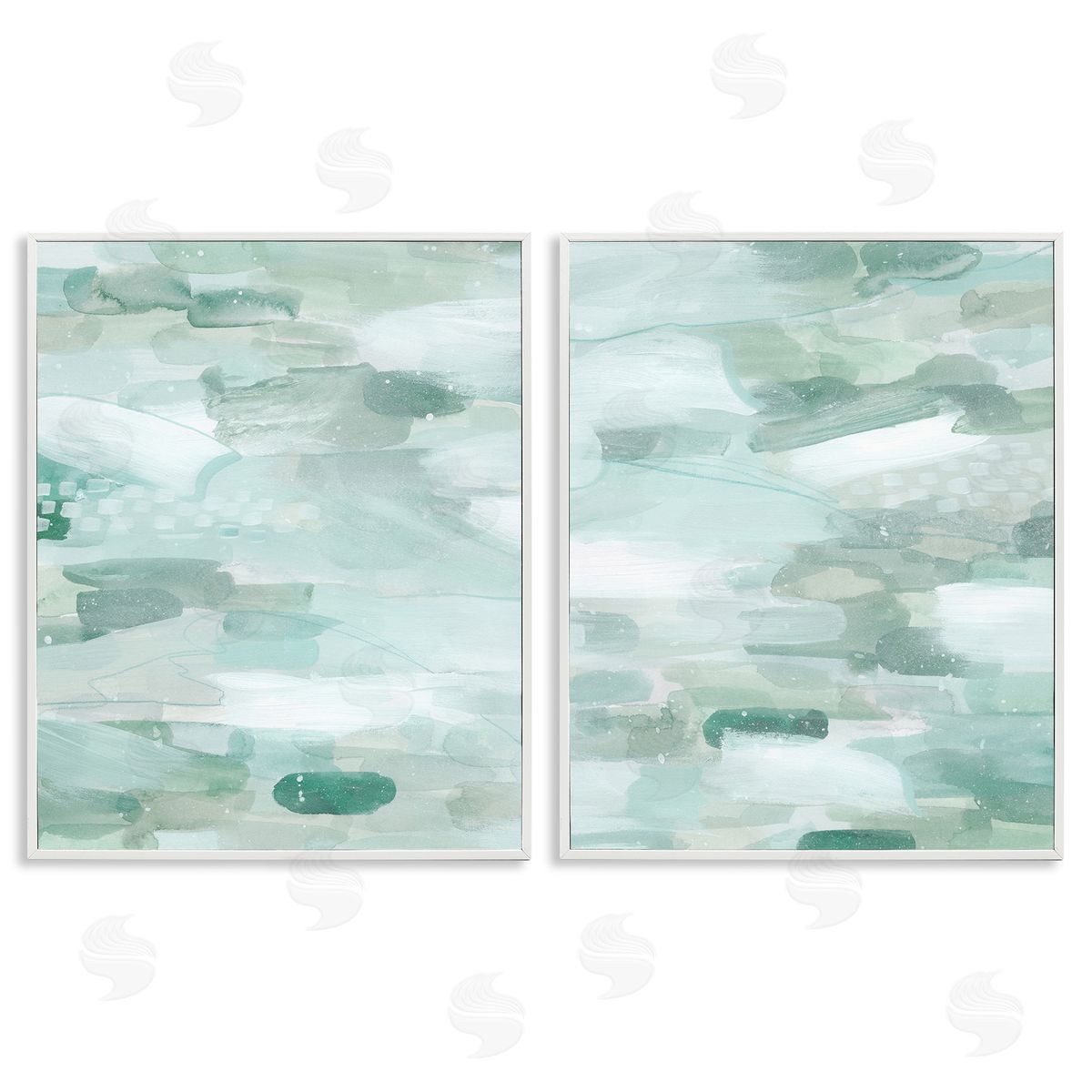 Grace Popp Beachy Abstract Pattern White Framed Giclee Wall Art Print