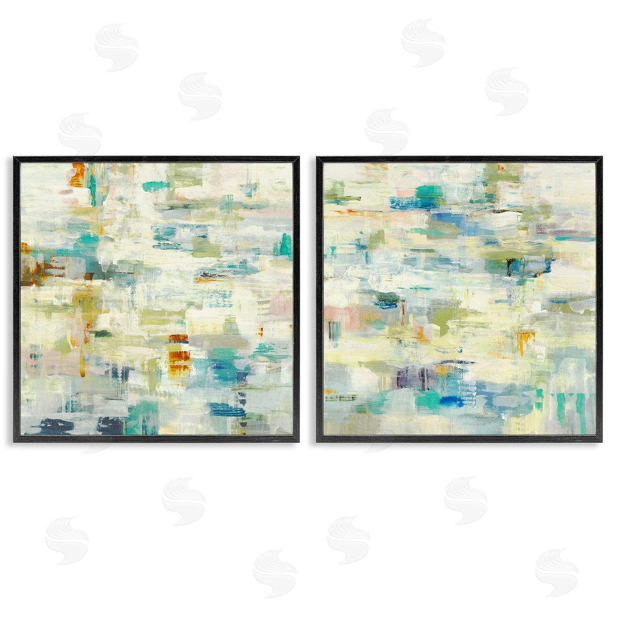 Lisa Ridgers Complex Patterned Abstraction Black Framed Giclee Wall Art Print