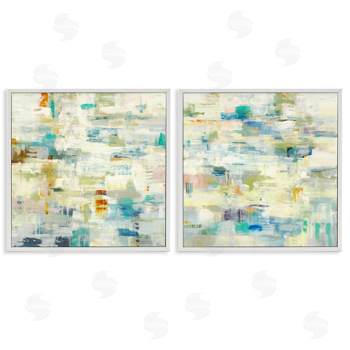 Lisa Ridgers Complex Patterned Abstraction White Framed Giclee Wall Art Print