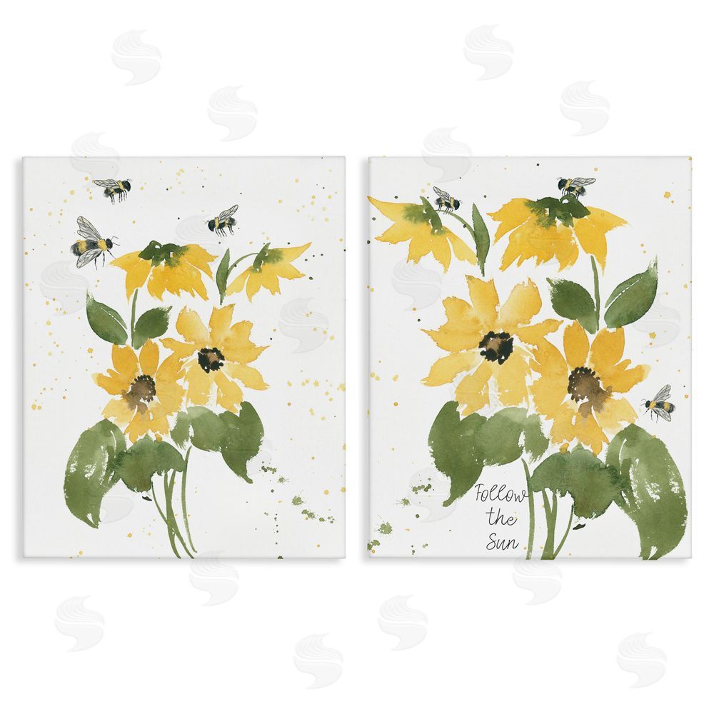Lucille Price Follow the Sun Flowers  Canvas Wall Art Print