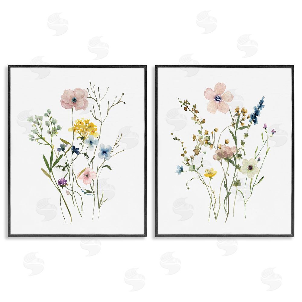 Livi Finn Artfully Arranged Wildflowers Black Framed Giclee Wall Art Print