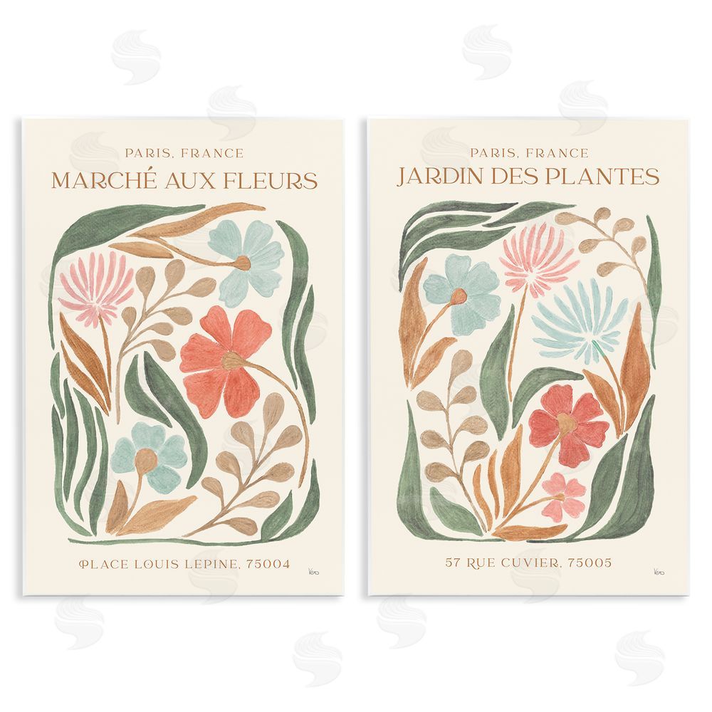 Veronique Charron French Flower Garden Market Wooden Wall Plaque Art Print