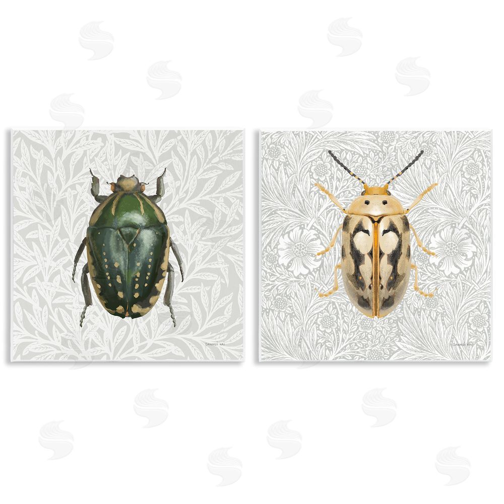 Danhui Nai Beetle Insect Portrait Wooden Wall Plaque Art Print